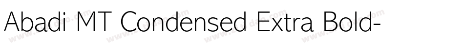 Abadi MT Condensed Extra Bold字体转换